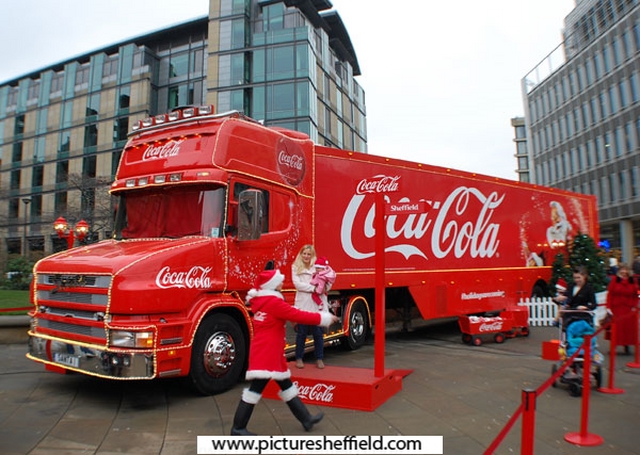 Coca Cola truck in the Peace Gardens