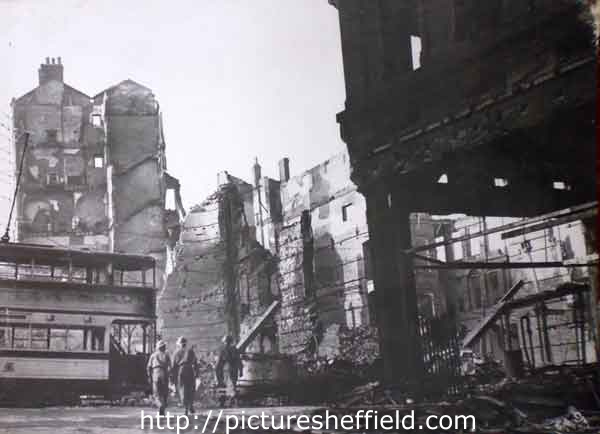 Bomb damage during the Sheffield Blitz