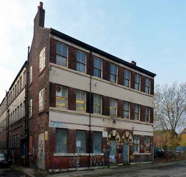 Former Taylor's Ceylon Works, Thomas Street.  Formerly a horn-cutting works making handles for cutlery.