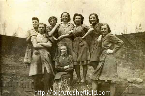 Women workers at Stalker Drill Works, Langsett Road, Sheffield during World War Two