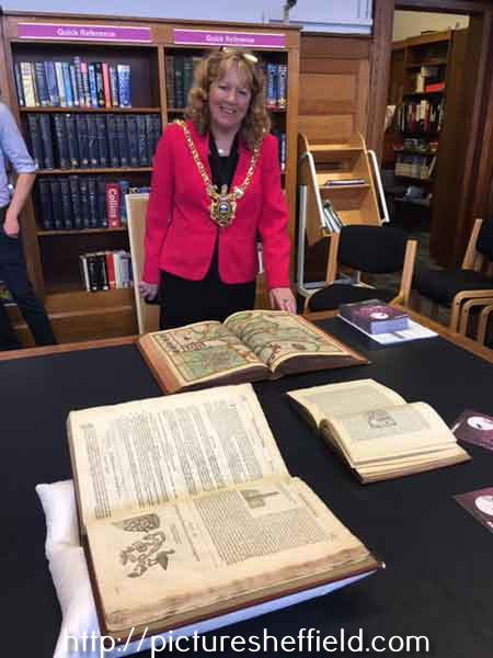 Councillor Anne Murphy, Lord Mayor at the Sheffield Libraries Harry Potter season in the Central Library