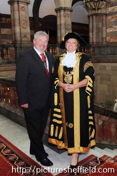 Councillor Denise Fox, Lord Mayor, 2016-2017, with her Consort, Councillor Terry Fox