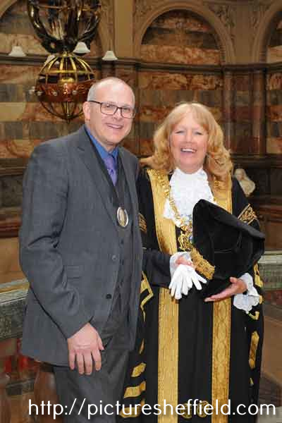 Councillor Anne Murphy, Lord Mayor, 2017-2018, with her consort, Gavin Holliday