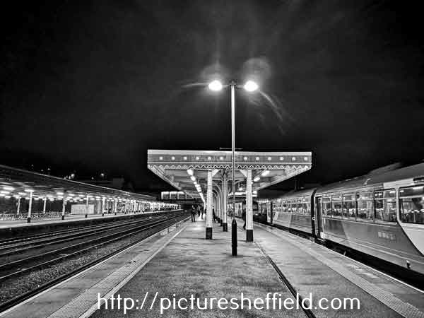 Sheffield Midland station at night
