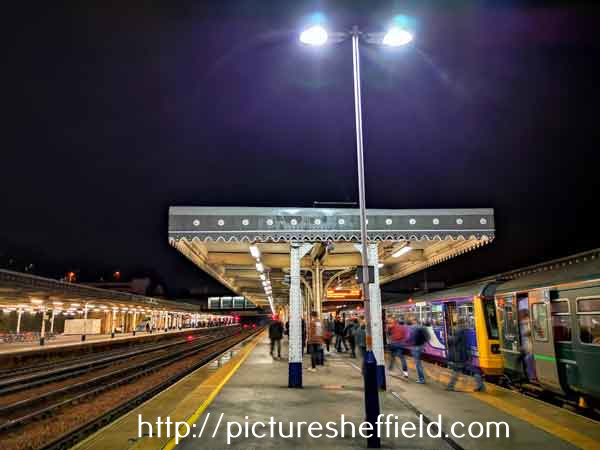 Sheffield Midland Station at night