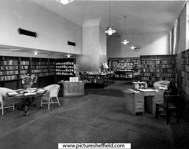 T. B. and W. Cockayne, department store, Nos. 1 - 13 Angel Street - library in the newly built store