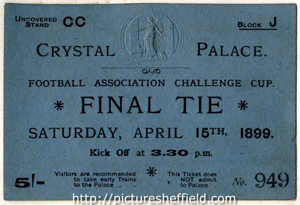 FA cup final ticket - Sheffield United versus Derby County.