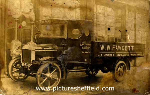 W. W. Fawcett, timber and builders merchant's truck, 1920s