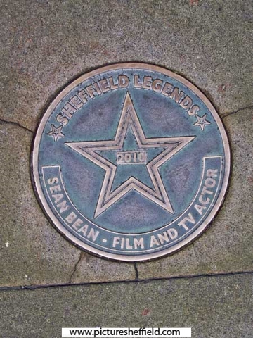 Sheffield Legends plaque - Sean Bean, film and TV actor (installed 2010)