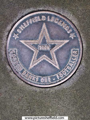 Sheffield Legends plaque - Gordon Banks, footballer (installed 2006)