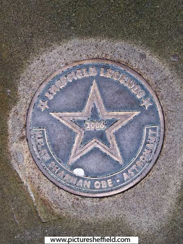 Sheffield Legends plaque - Helen Sharman, OBE, astronaut (installed 2006)