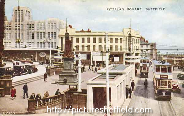 Fitzalan Square, pre-war image but sent post-war.