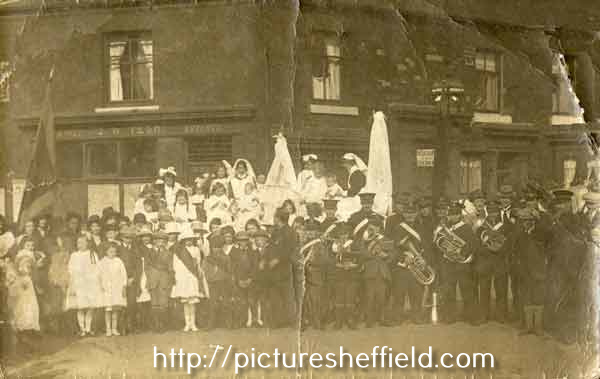 Possibly a Hospital Sunday parade at Myrtle Road, Heeley