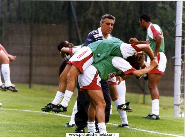 Portugal football team training during the European Football Championships (Euro 96)