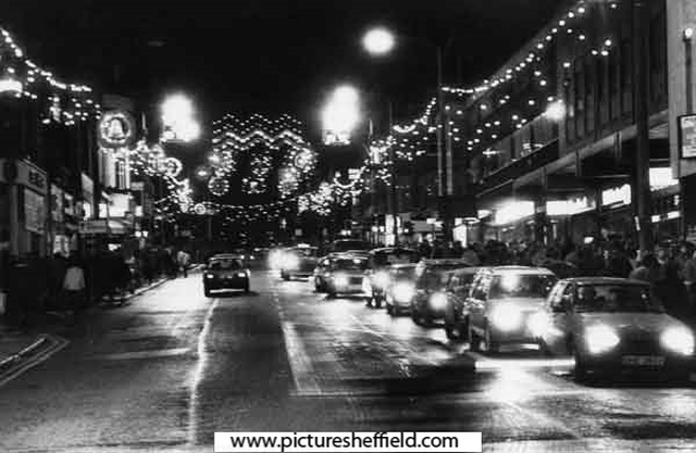 Christmas illuminations, Pinstone Street 