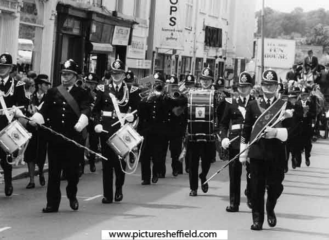 Police marching band, Lord Mayor's Parade, Division Street