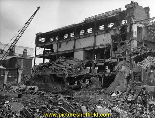 Demolition of Walker and Hall Ltd, Electro Works, Eyre Street