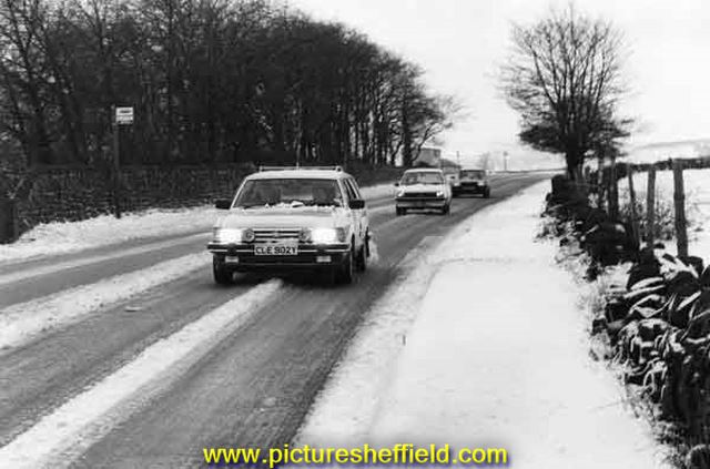 Snow on Hathersage Road, Whirlow