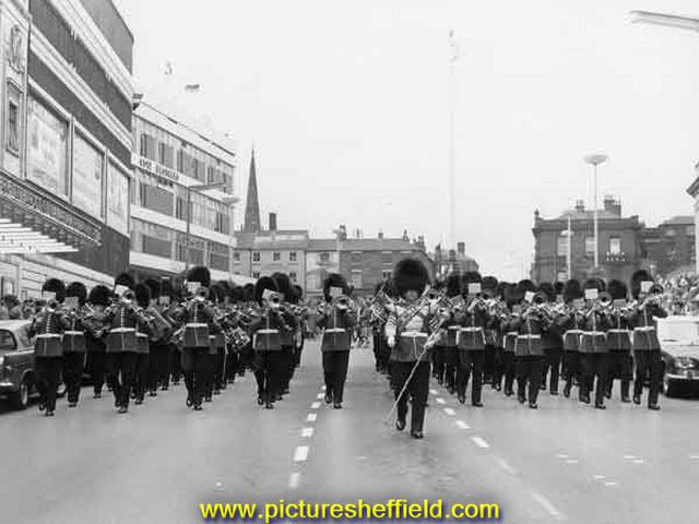 Football World Cup 1966: Guards band in Barkers Pool