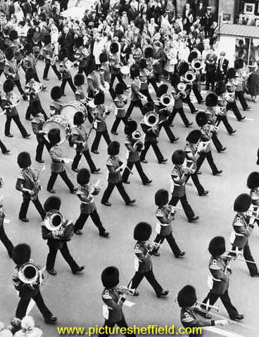 Football World Cup 1966: Guards band in the City Centre