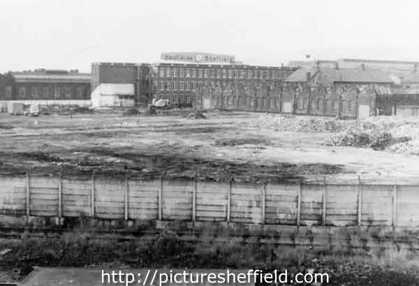 View of the former Hadfield Co. Ltd., East Hecla Steelworks being demolished