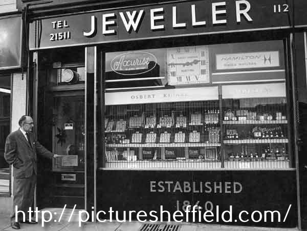 Osbert Skinner, jewellers, No.112 Ecclesall Road