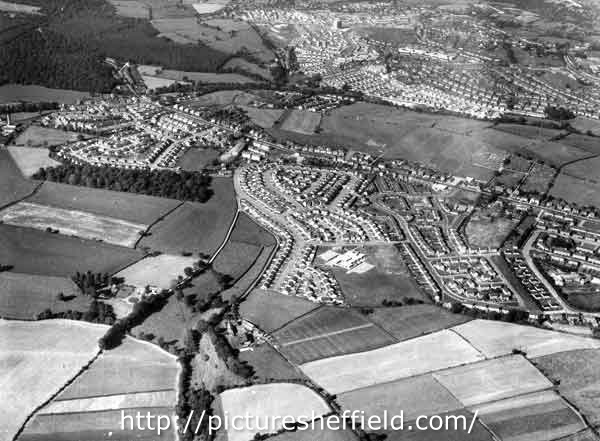 Aerial view of Burncross looking towards High Green