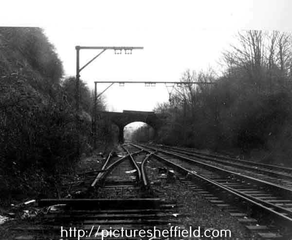 Rail track near Wadsley Bridge Railway Station c.1983