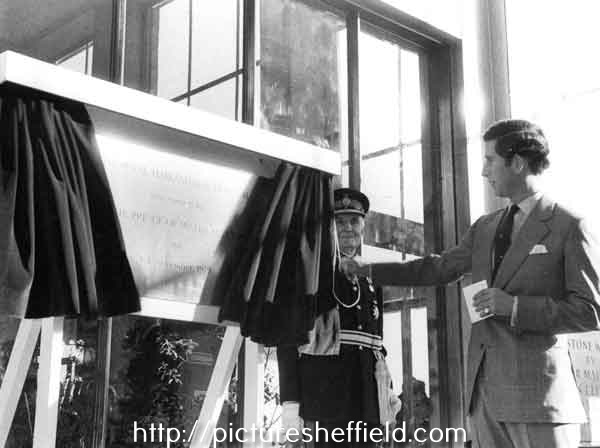 Prince Charles opening the Royal Hallamshire Hospital, Glossop Road