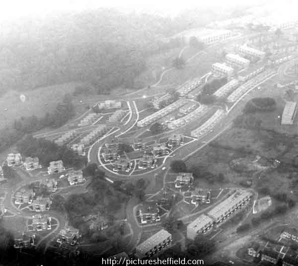 Aerial view of Gleadless Valley Housing Estate and Herdings Estate