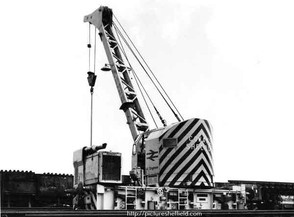 12 ton rail mounted crane at Beighton railway depot