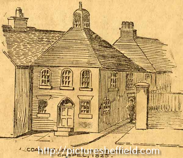 Sketch of Coal Pit Lane Primitive Methodist Chapel, c.1825