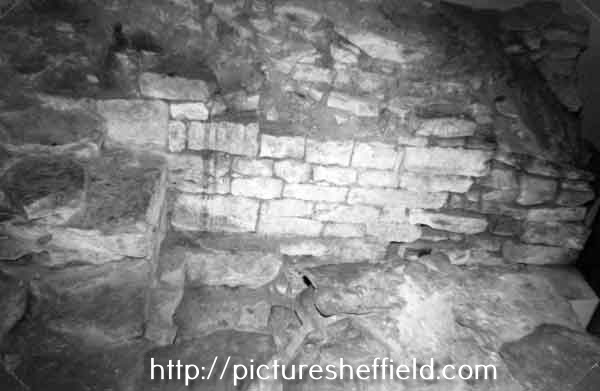 Sheffield Castle remains - view of the vaulted apartment