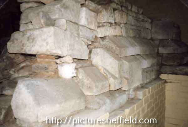 Sheffield Castle remains - section of wall of the inner courtyard