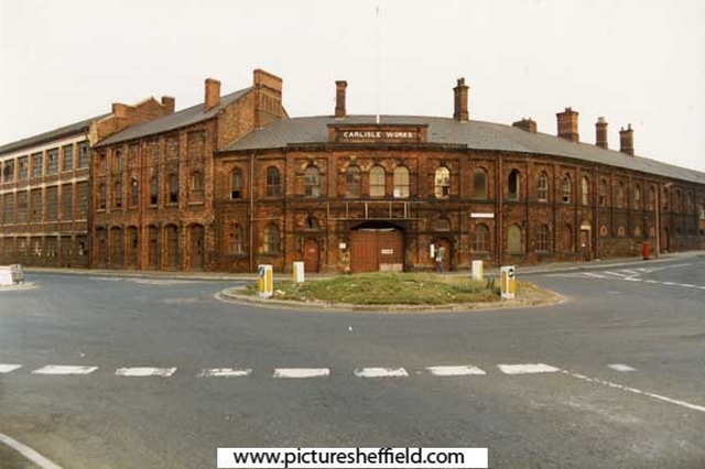 Derelict buildings of Sanderson Kayser Ltd., Carlisle Works, (formerly Kayser Ellison and Co. Ltd.), junction of Carlisle Street East and Sutherland Street