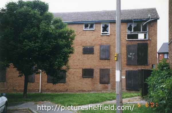 Unidentified flats prior to demolition 