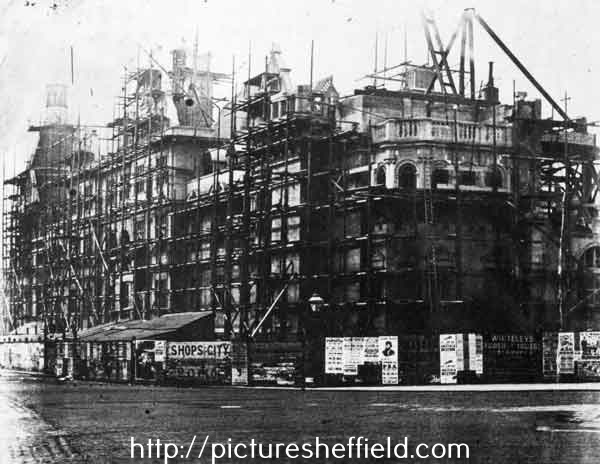 Construction of the Town Hall, Pinstone Street