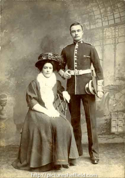 Charles Hall of Hillsborough with his wife [Nell] taken on the occassion of their wedding