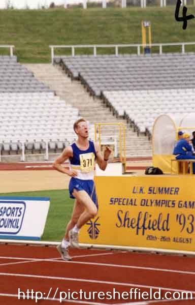 Special Olympics, athlete Steve Greig at the Don Valley Stadium, Worksop Road