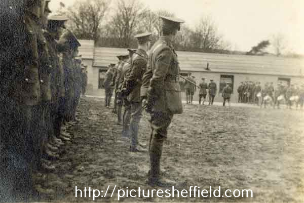 Reville / Walton family. First World War soldiers on parade