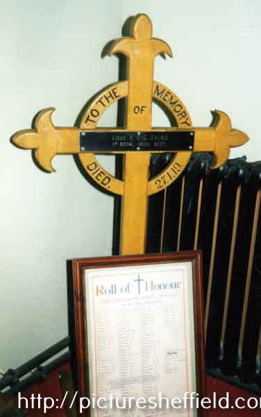World War One Roll of Honour, St. Timothy's C. of E. Church, Slinn Street, Crookes