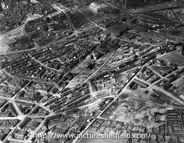Aerial view of Sheffield