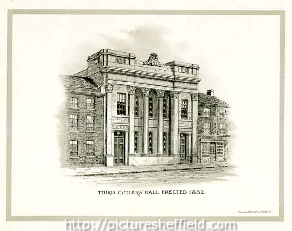 Third Cutlers Hall, Church Street, erected in 1832