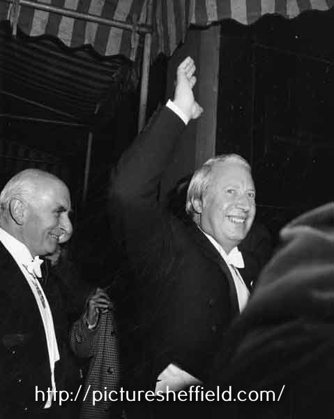 Edward Heath, Prime Minister (right) probably at the Cutlers Feast, Cutlers Hall, Church Street