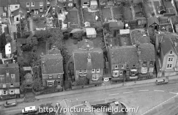 Aerial view of Beechwood Road at the junction with Hawthorn Road (bottom right)
