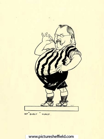 Mr 'Burly' Percy, from 'A Set of Six Caricatures by Clifford Lee'