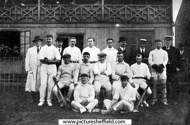 First Cricket team, Hallamshire League 'B 'Division; 1918-19. Thomas Firth and Sons, Atlas and Norfolk Works Sports Club.