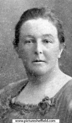 Mrs William Henry Ellis, (1860 - 1938) as Mistress Cutler was the active leader of the Cutler's Hall Committee for providing comforts for soldiers