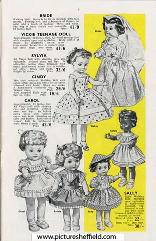 J. G. Graves Christmas mail order catalogue: dolls and teddy bears