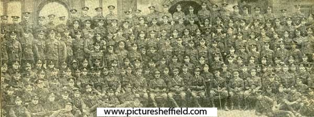 Officers, non-commissioned officers and men of 2nd - 1st Field Company of the West Riding Divisional (T) Royal Engineers (Sheffield)
